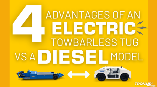 4 Advantages of an Electric Towbarless Tug vs. a Diesel Model